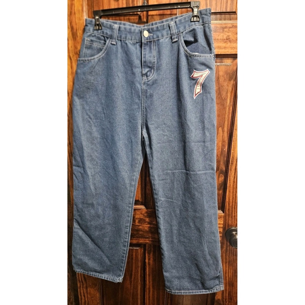 Jnco Vintage Lucky 7 Dice Wide Baggy Jeans Skater Embroidered Streetwear XL